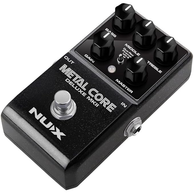 NUX Metal Core Deluxe MKII High Gain Preamp Pedal with 3 Distinctive High Gain Amp Models