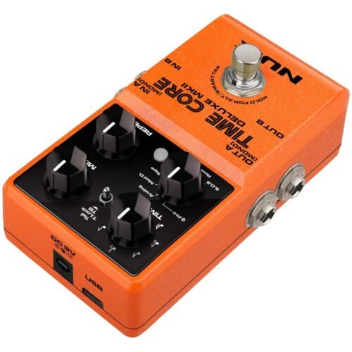 NUX Time Core Deluxe MKII Delay Effect Pedal, 7 Types Delay, 40 Seconds Stereo Phrase Looper