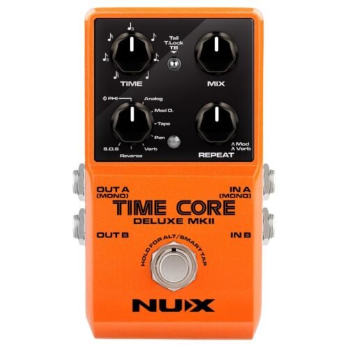NUX Time Core Deluxe MKII Delay Effect Pedal, 7 Types Delay, 40 Seconds Stereo Phrase Looper
