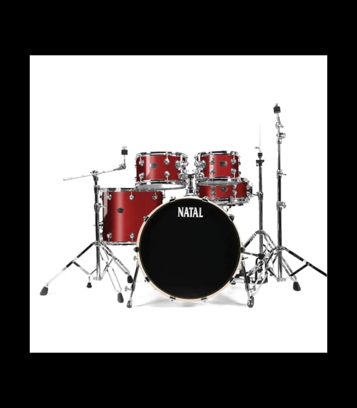 Natal Arcadia Birch Series KARB-F20 RDS, 5-Piece Acoustic Drum Kit With Hardware - Red Sparkle