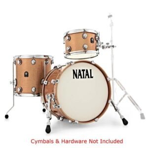 Natal Cafe Racer Series KTW-TJ-CPS Traditional Jazz 3 Piece Shell Pack Acoustic Drum Kit Without Hardware & Cymbals, Champagne Sparkle