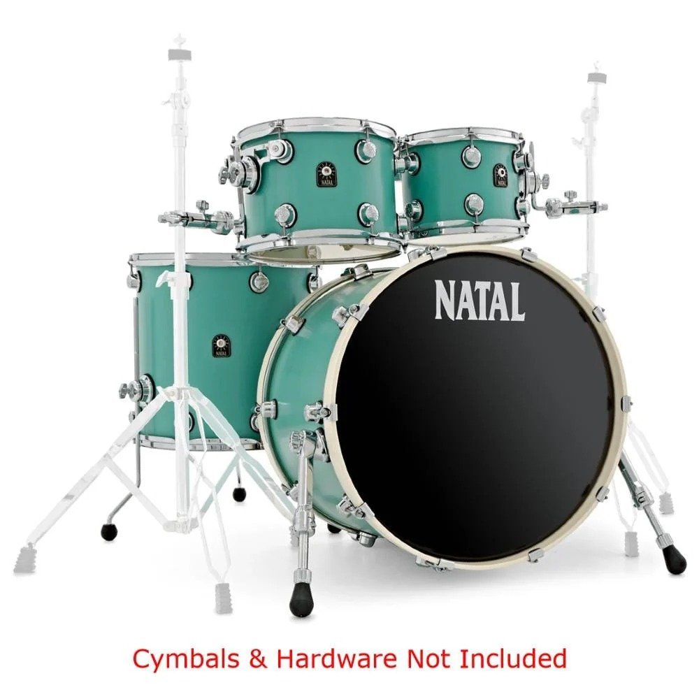 Natal Cafe Racer Series UF22 4 Piece Shell Pack Acoustic Drum Kit - Sea Foam Green