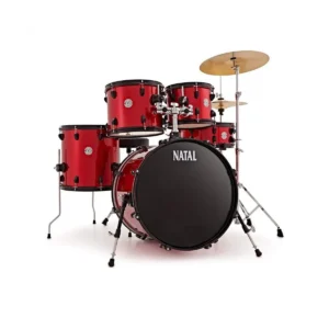 Natal K-EVB-UF20 Evolution Fusion 5-Piece Acoustic Drum Kit with Hardware& Cymbals - Red