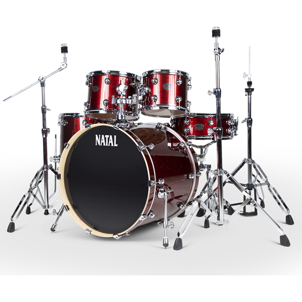 Natal KAR-UF22-RST Arcadia Series US Fusion 5-Piece Shell Pack Acoustic Drum Kit with Hardware & Stands