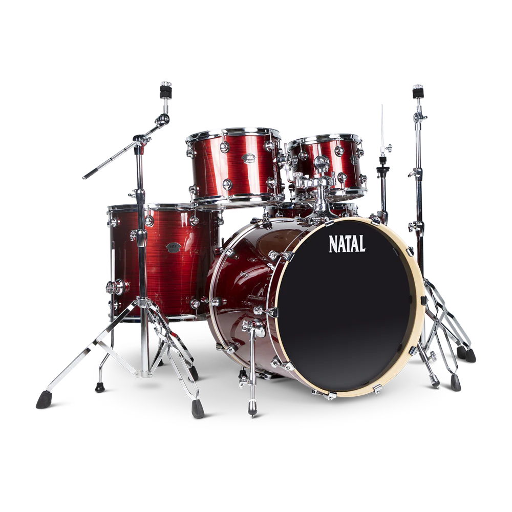 Natal KAR-UF22-RST Arcadia Series US Fusion 5-Piece Shell Pack Acoustic Drum Kit with Hardware & Stands