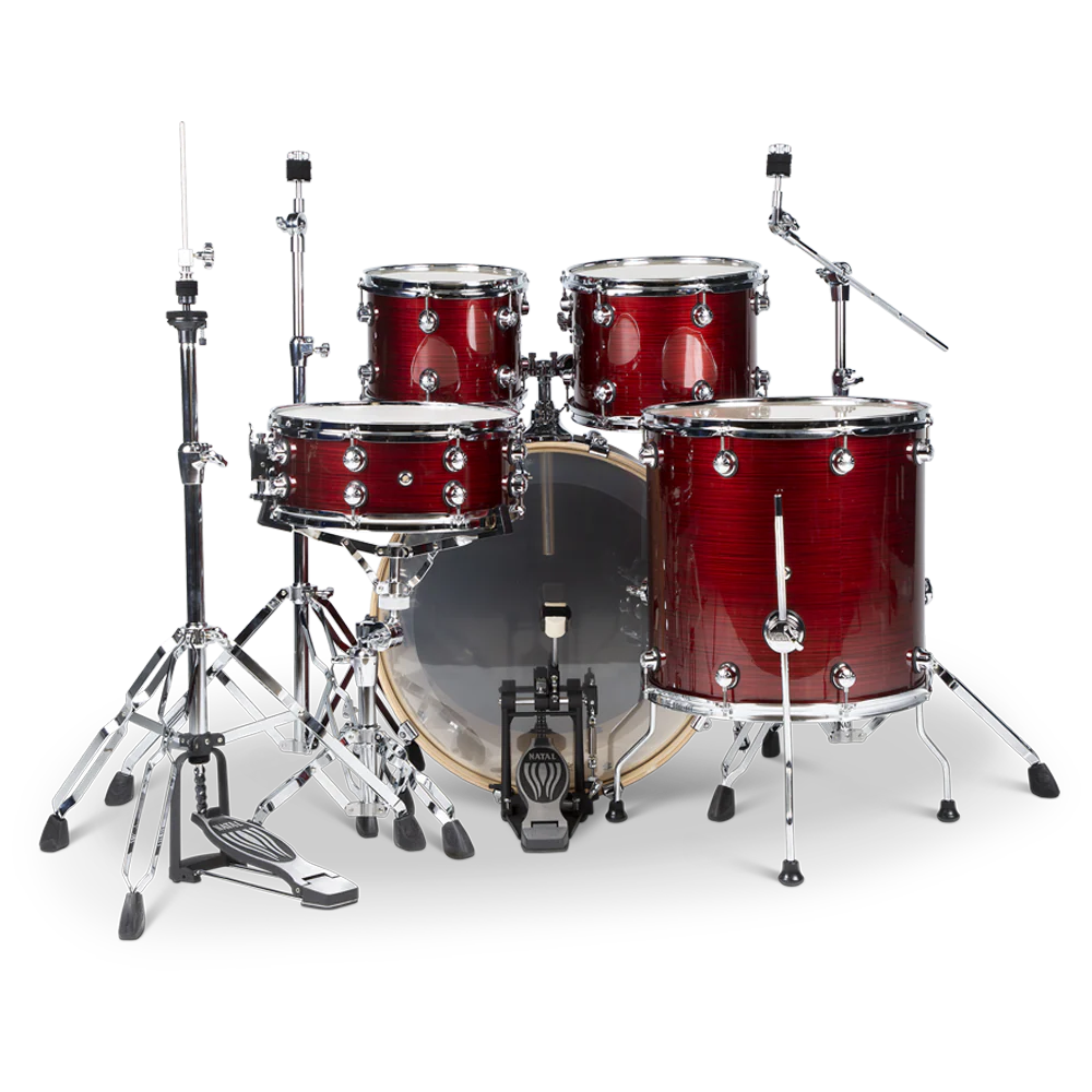 Natal KAR-UF22-RST Arcadia Series US Fusion 5-Piece Shell Pack Acoustic Drum Kit with Hardware & Stands