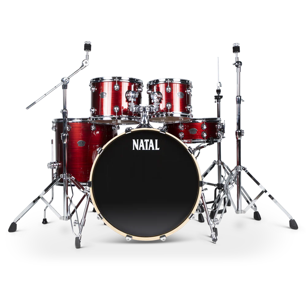 Natal KAR-UF22-RST Arcadia Series US Fusion 5-Piece Shell Pack Acoustic Drum Kit with Hardware & Stands