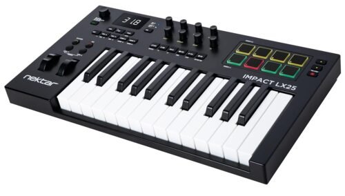 Nektar Impact LX25 mk3 MIDI Keyboard Controller | 25 Key Velocity-Sensitive Keyboard with DAW Integration, Pads, Faders, Encoders, Scale & Chord Mode, NKS Support, Compatible with Mac/PC