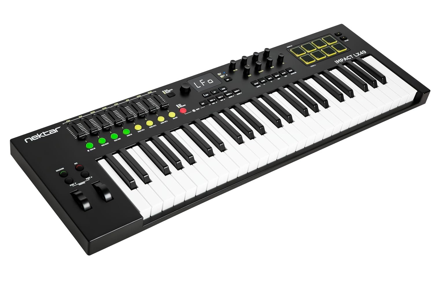 Nektar Impact LX49 mk3 MIDI Keyboard Controller | 49 Key Velocity-Sensitive Keyboard with DAW Integration, Pads, Faders, Encoders, Scale & Chord Mode, NKS Support, Compatible with Mac/PC