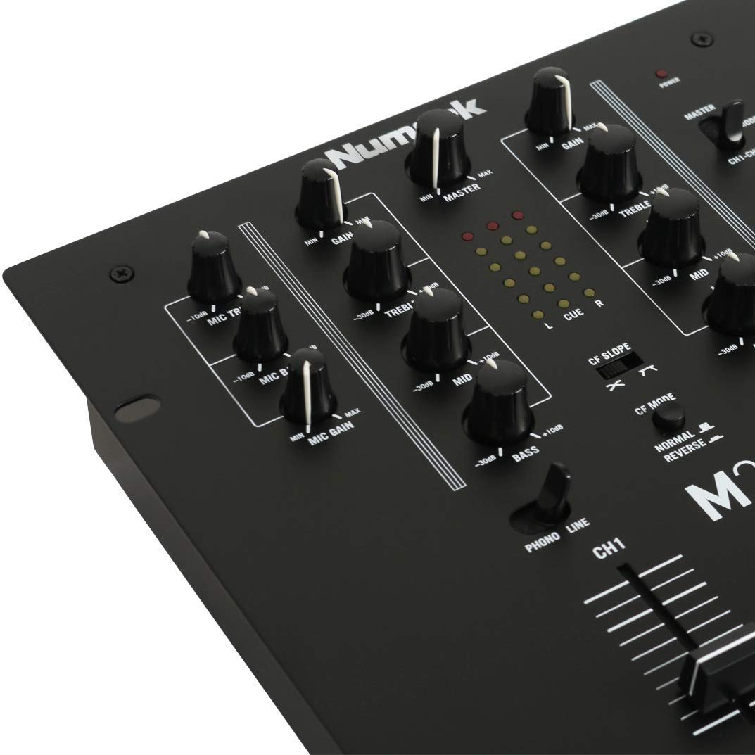 Numark M2BLACK | Professional Two-Channel Scratch Mixer with 3-band EQ per Channel
