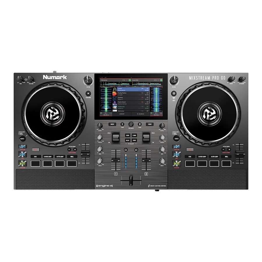 Numark Mixstream Pro Go Battery-Powered Standalone Streaming DJ Controller with Amazon Music