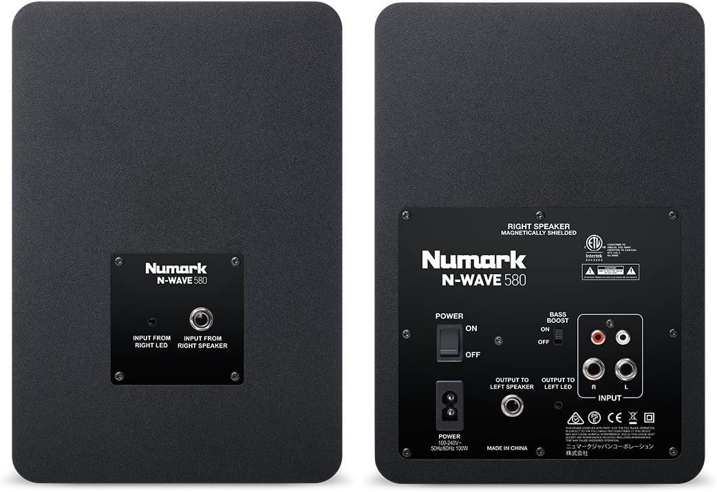 Numark N-Wave 580L | 40 W Full Range Desktop Speakers with RGB LED Illumination