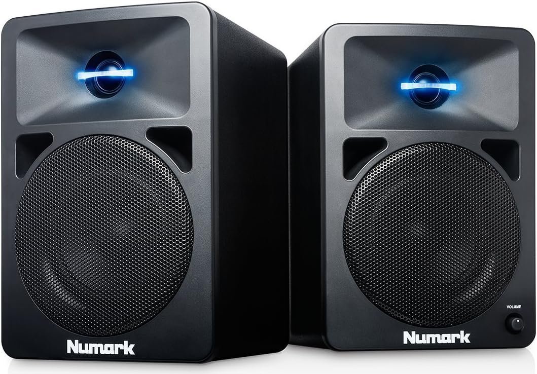 Numark N-Wave 580L | 40 W Full Range Desktop Speakers with RGB LED Illumination