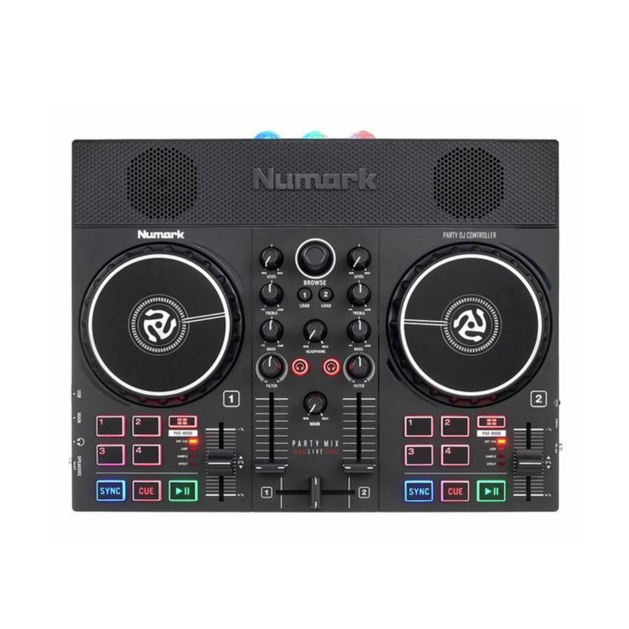 Numark Party Mix Live DJ Controller with Built-In Light Show and Speakers