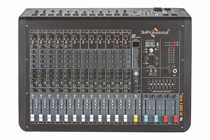 Orb 1202 SC 12-Channel Audio Mixer ? Compact Sound Mixing Console