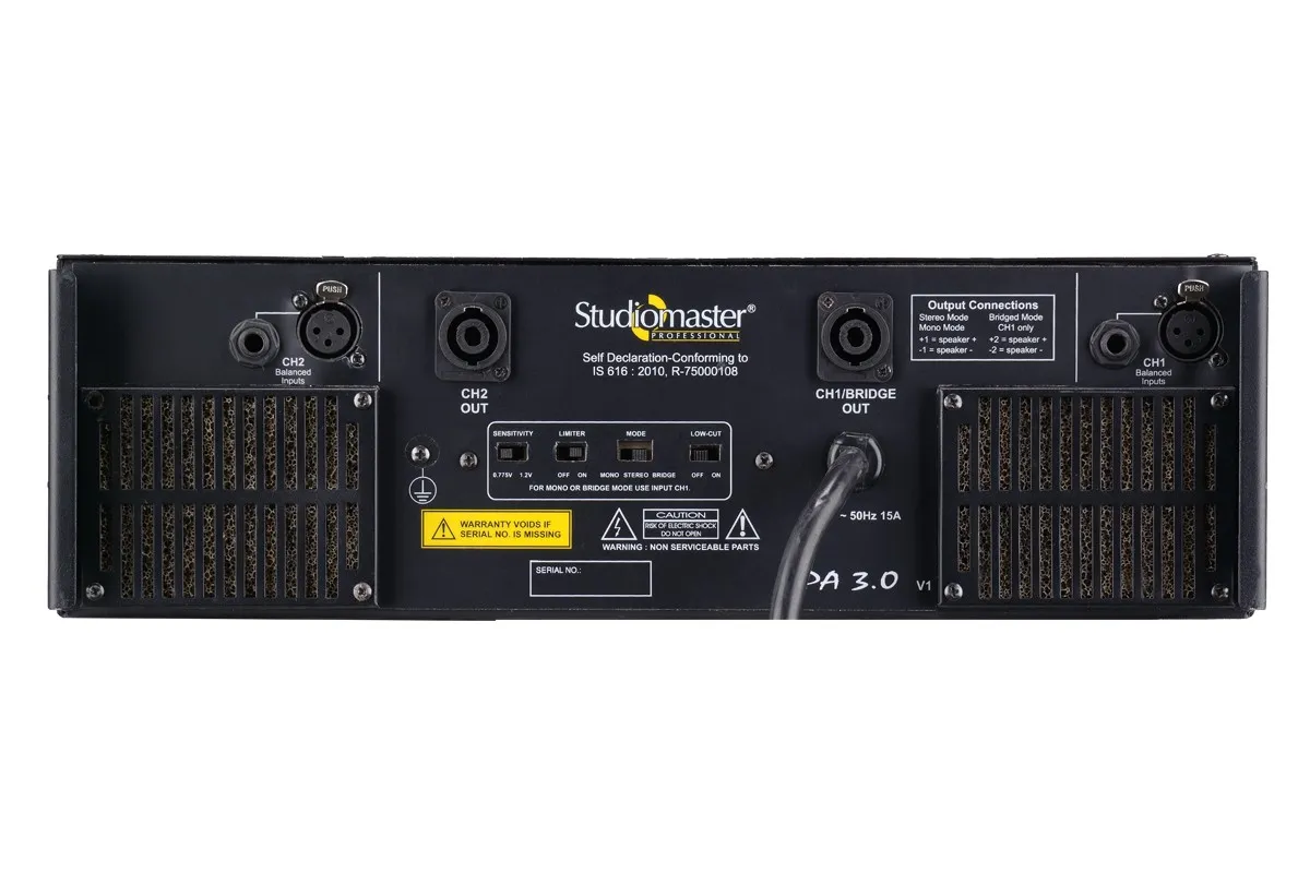 PA-3.0-2.webp Studiomaster PA 3.0 Dual Channel Amplifier