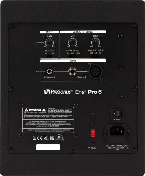 PreSonus Eris Pro 6 2-Way Biamped, Active, 6.5-inch Coaxial Studio Monitor PreSonus Eris Pro 6 2-Way Biamped, Active, 6.5-inch Coaxial Studio Monitor