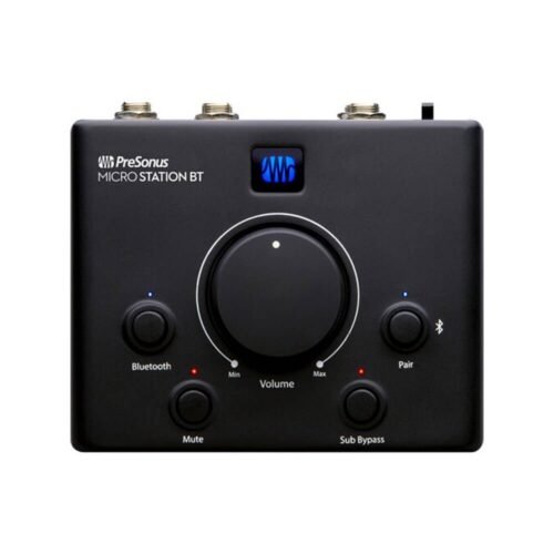 PreSonus Micro-Station BT 2.1 Monitor Controller with Bluetooth 5.1 Connectivity (Monitor, Subwoofer)
