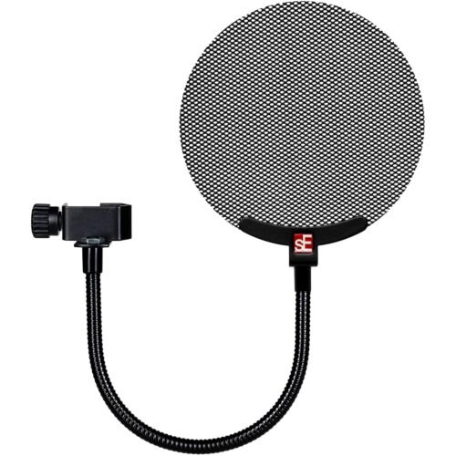 SE ELECTRONICS Metal Pop Filter ? Durable Metal Mesh Vocal Pop Shield for Studio & Live Microphones