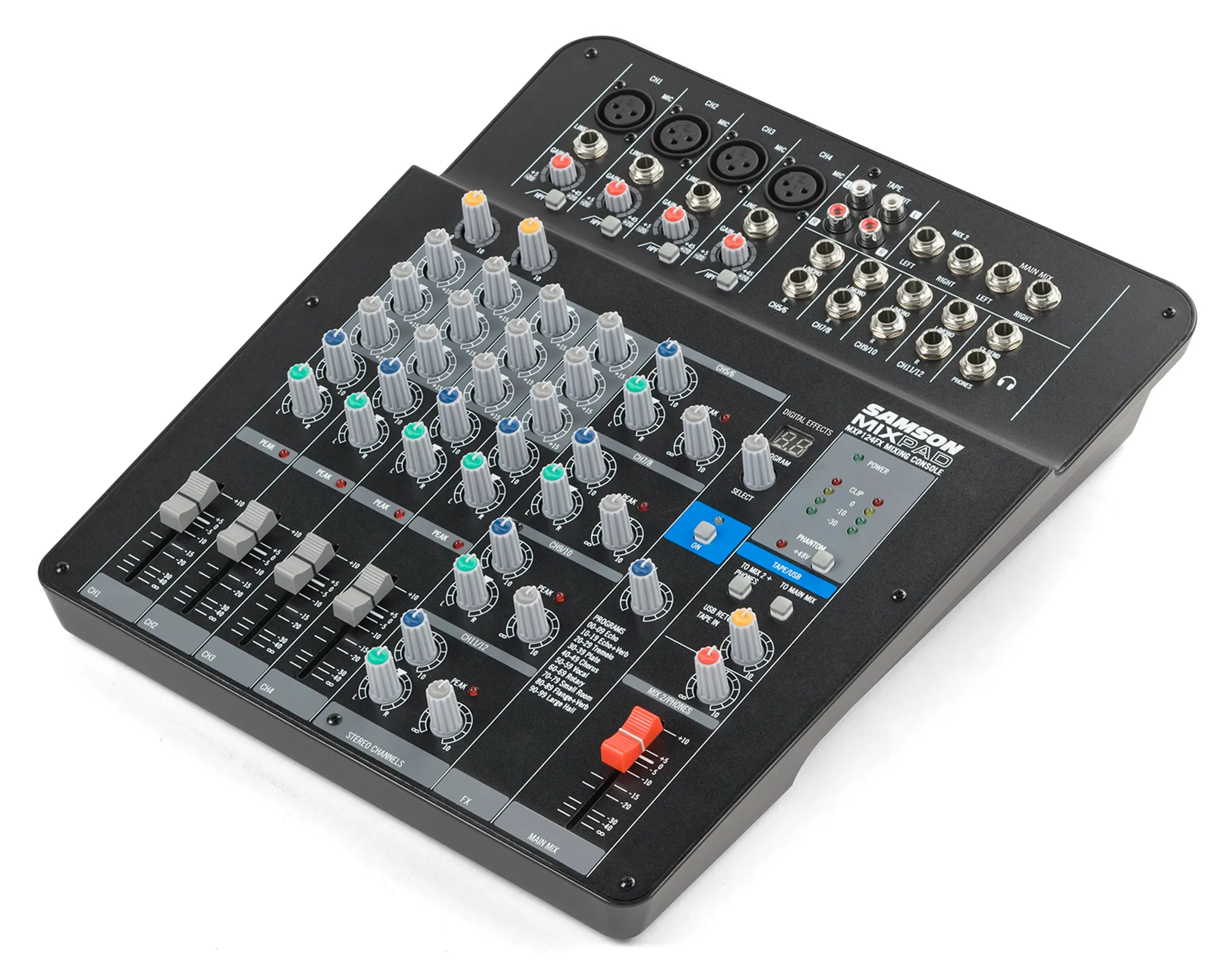 Samson MXP124FX MixPad 12-Input Analog Stereo Mixer with Effects and USB