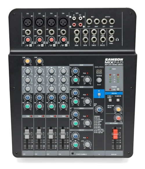 Samson MXP124FX MixPad 12-Input Analog Stereo Mixer with Effects and USB