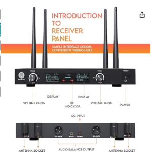 Digimore D-610 UHF Dual Wireless Desktop Gooseneck Microphone