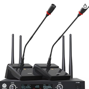 Digimore D-610 UHF Dual Wireless Desktop Gooseneck Microphone