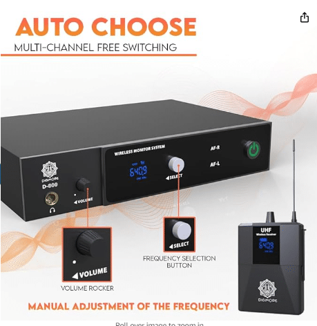 Digimore D-800 UHF Wireless In-Ear Monitor System