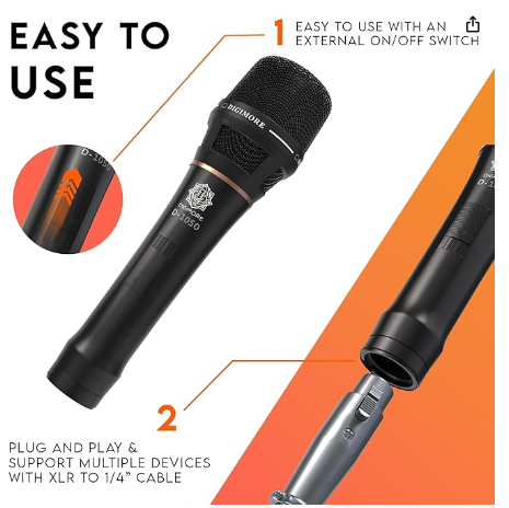 Digimore D 1050 Vocal Dynamic Microphone with XLR Cable