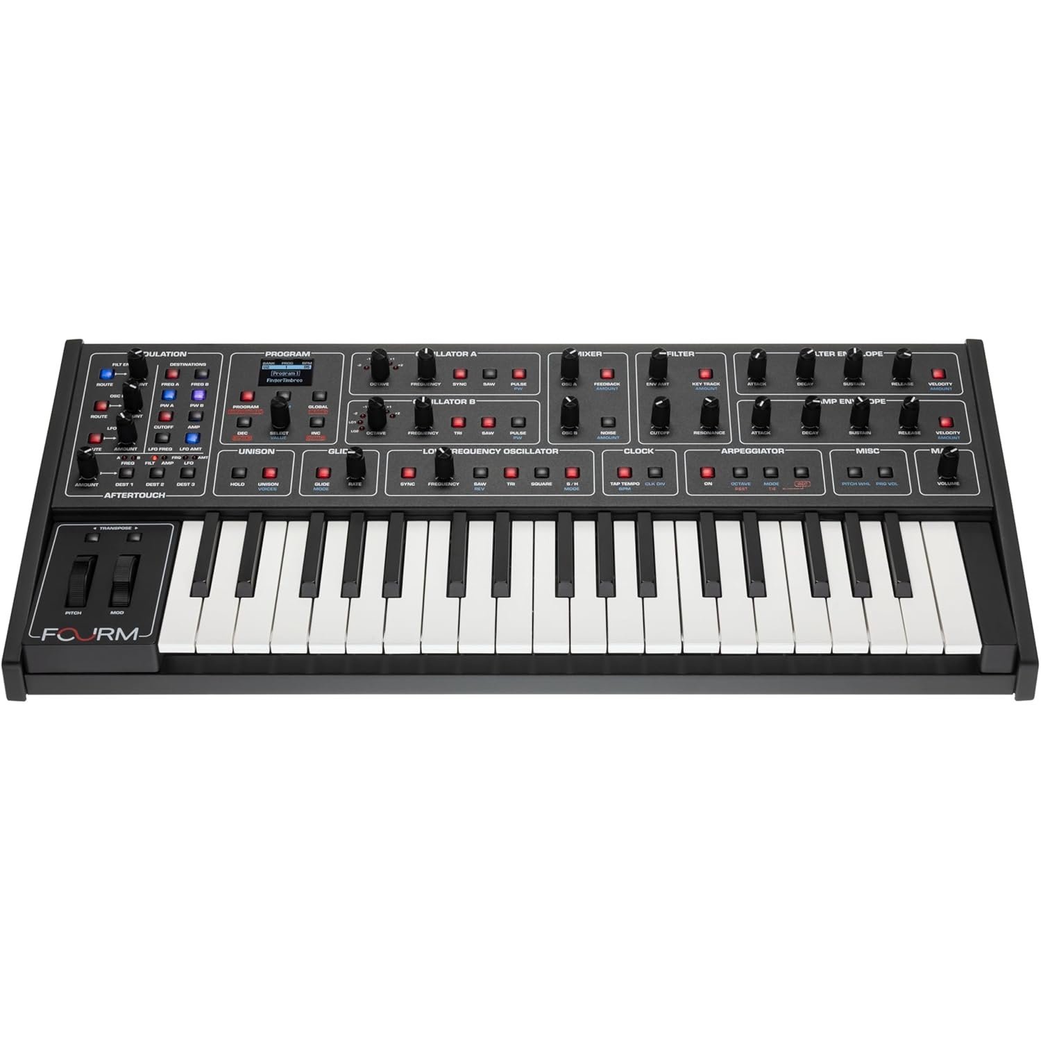 Sequential Fourm Compact Polyphonic Analog Synthesizer