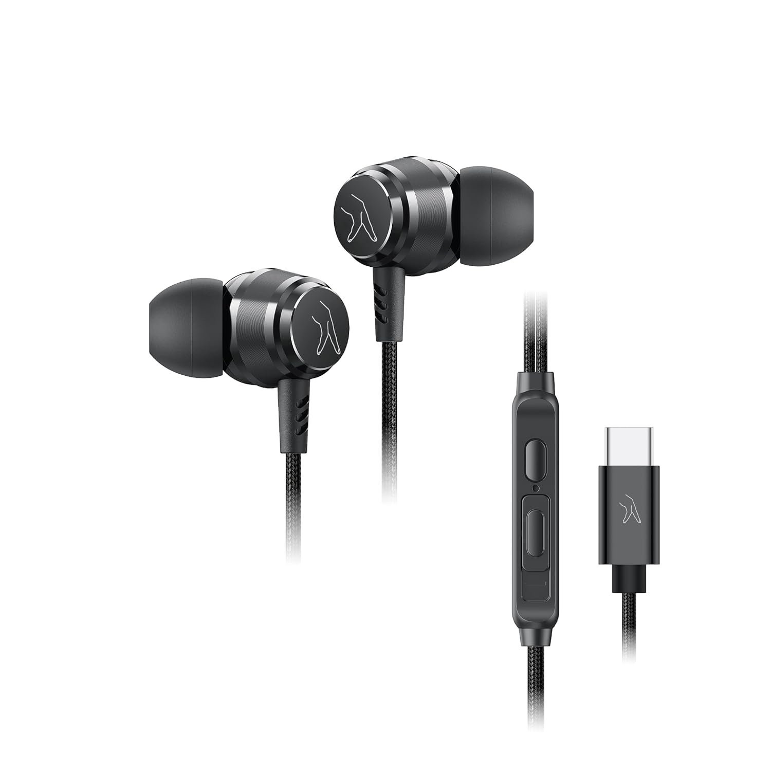 FINGERS Soundbounce Type-C Wired Earphones with Sleek Metal Earbuds