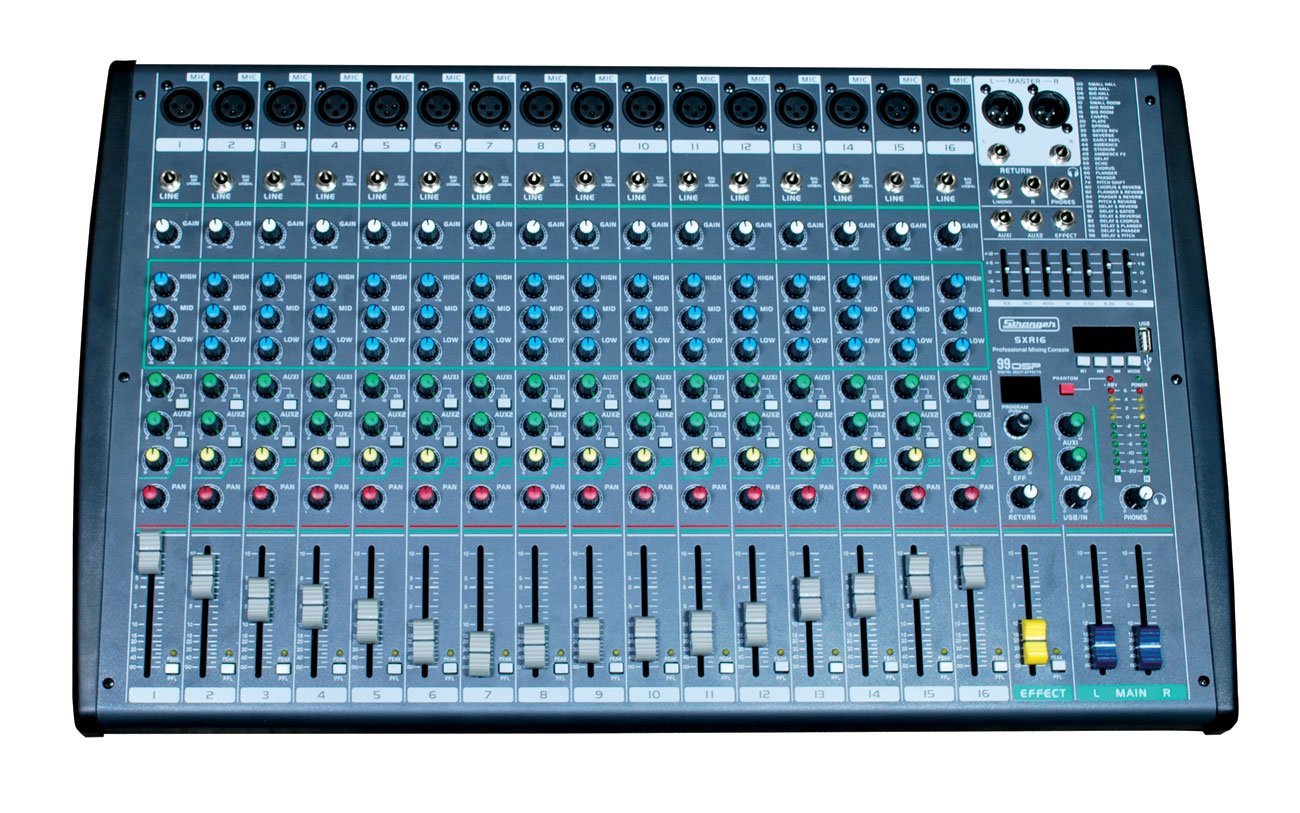 Stranger SXR16 16 Channel Audio Mixer with USB & Recording system