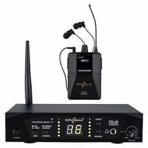 TR-30-In-Ear.jpg StudiomasterTR-30 IEM Professional Wireless Stereo in-Ear Monitor System with 16 UHF Channels
