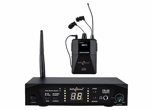 StudiomasterTR-30 IEM Professional Wireless Stereo in-Ear Monitor System with 16 UHF Channels
