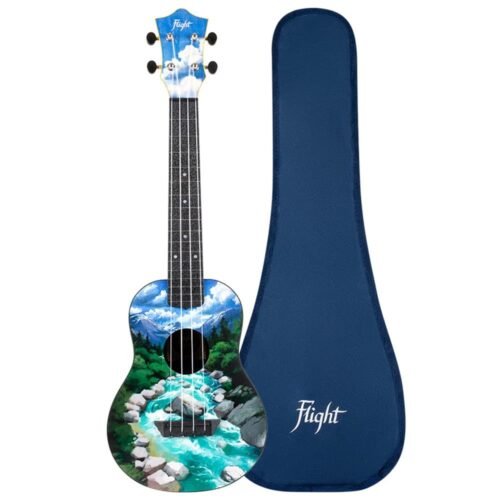 Flight Designer TUC30 SLO 4 strings Concert Ukulele, with Gig Bag - (Solvenia Print)