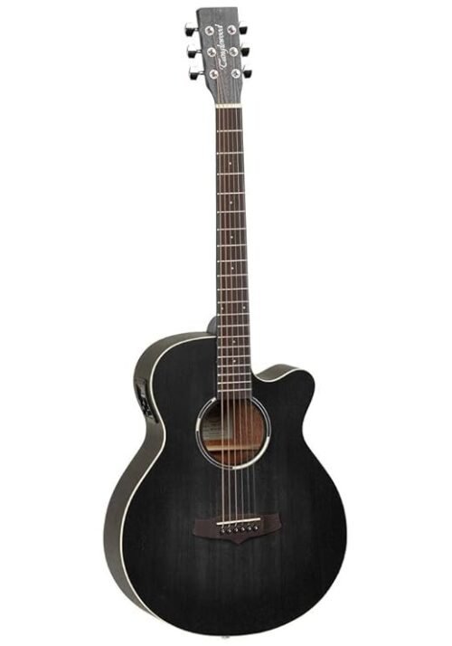 Tanglewood Blackbird TWBBSFCE Super Folk Cutaway Electro Acoustic Guitar - Smokestack Black