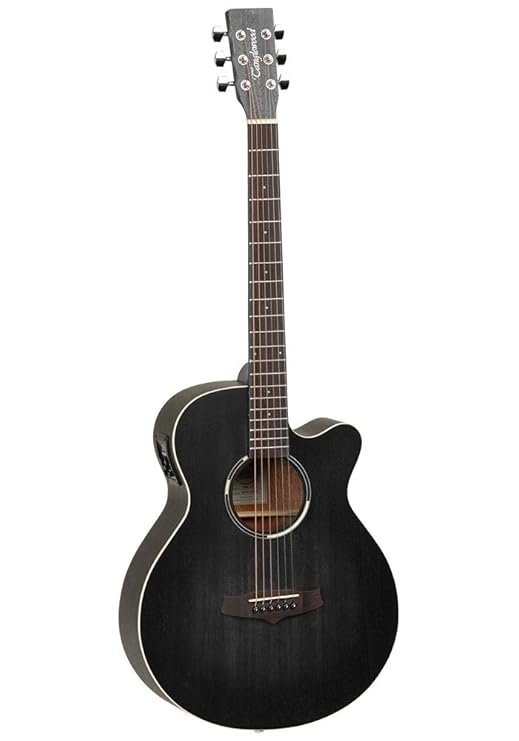 Tanglewood Blackbird TWBBSFCE Super Folk Cutaway Electro Acoustic Guitar - Smokestack Black