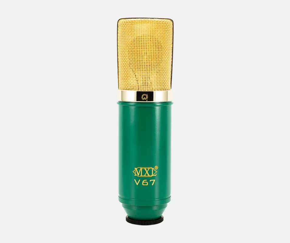 MXL Mics V67G Large Capsule Condenser Microphone, Gold/Green