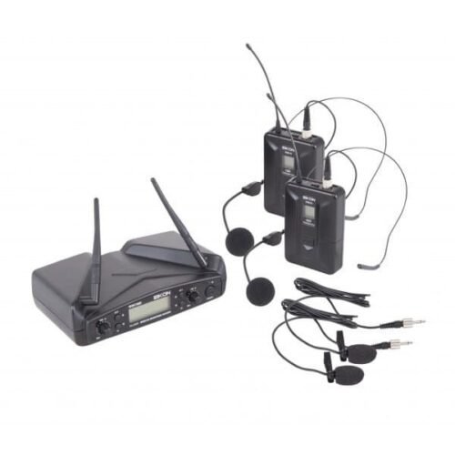 EIKON WM700DH DUAL CHANNEL PLL UHF WIRELESS BELT-PACK MICROPHONE SYSTEM