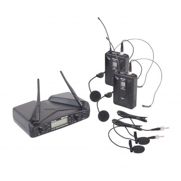 WM700DH_0.jpg EIKON WM700DH DUAL CHANNEL PLL UHF WIRELESS BELT-PACK MICROPHONE SYSTEM