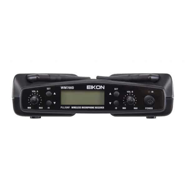WM700D_FRONT_0.jpg EIKON WM700DH DUAL CHANNEL PLL UHF WIRELESS BELT-PACK MICROPHONE SYSTEM