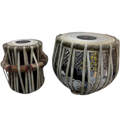 Indian Tabla Set Kit – Iron Bayan, Sheesham Dayan, Hammer & Base Rings