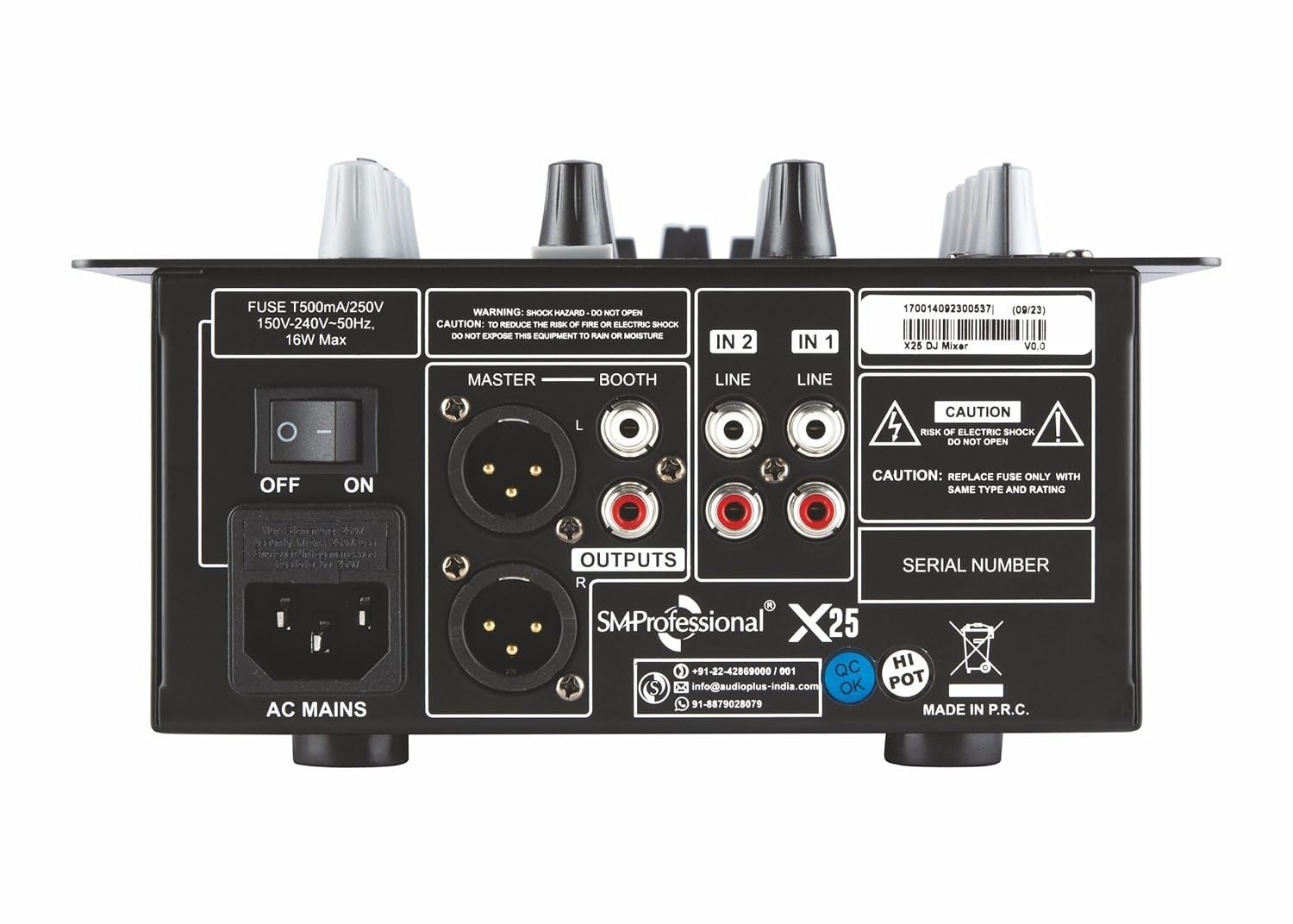 X-25-DJ-Mixer-3.jpg The Studiomaster X 25 DJ Mixer 3-Channel Compact Mixer with Mic Input