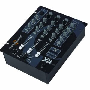 X-35-DJ-Mixer-2-1.jpg The Studiomaster X 35 DJ Mixer 4-Channel Compact DJ Mixer with Mic Input