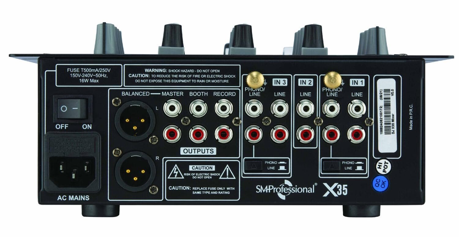 X-35-DJ-Mixer-3-1.jpg The Studiomaster X 35 DJ Mixer 4-Channel Compact DJ Mixer with Mic Input
