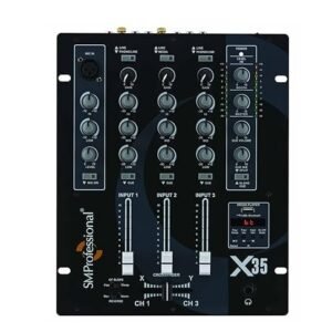 X-35-DJ-Mixer.jpg The Studiomaster X 35 DJ Mixer 4-Channel Compact DJ Mixer with Mic Input