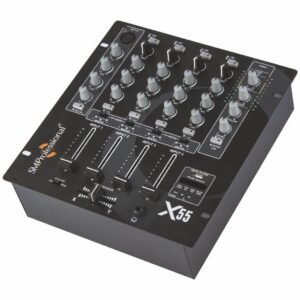X-55-2-1.jpg The Studiomaster X 55 DJ Mixer | 5-Channel Compact Mixer with Mic Input