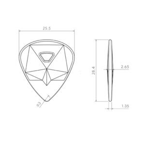 X_diamond6174.jpg ROMBO Pick Set Diamond Mixed Colors (4 Guitar Picks) 2.0mm