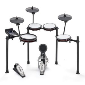 Alesis Nitro Max Kit Eight Piece Electronic Drum Kit with Mesh Heads and Bluetooth