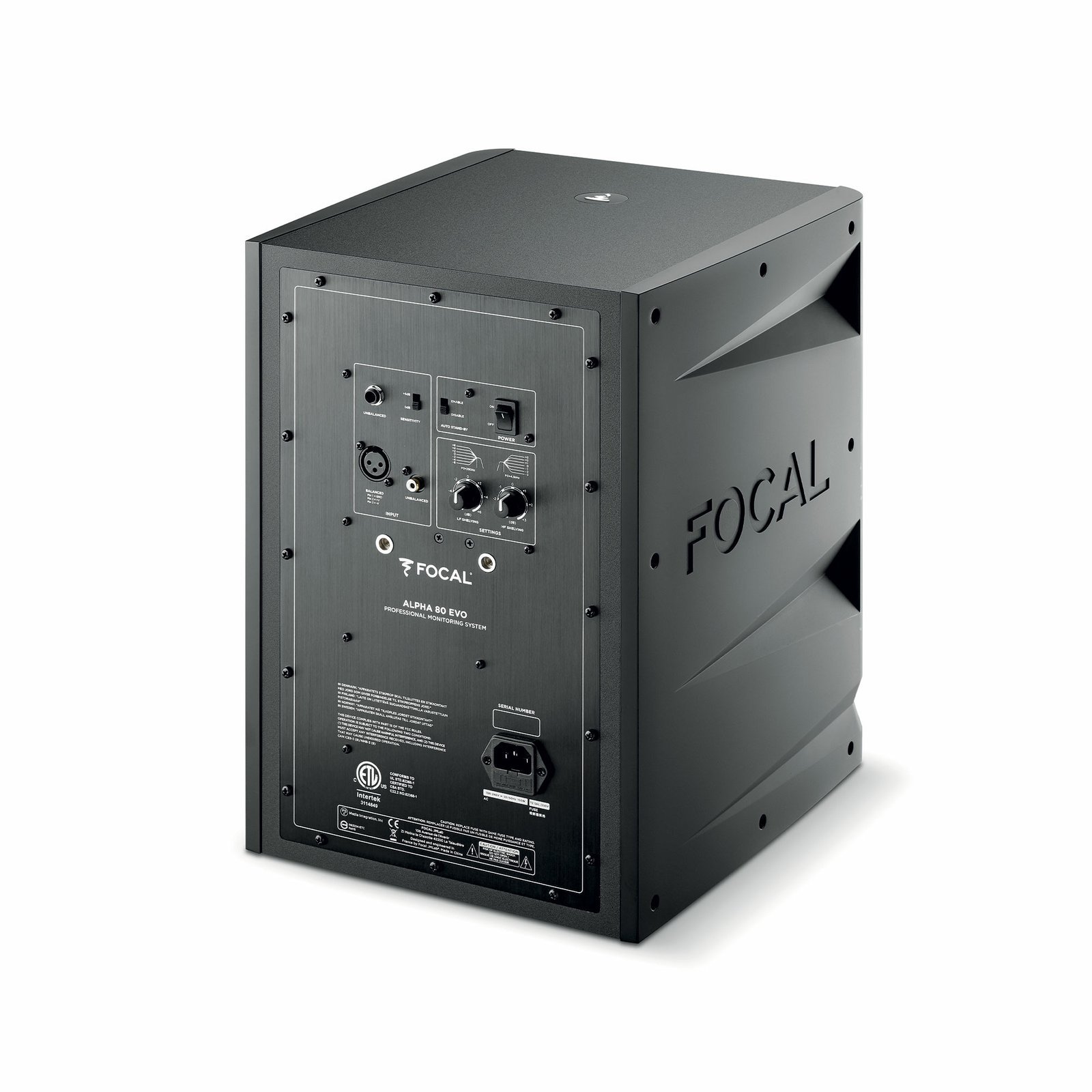 alphaevo80_34_dos.jpg Focal Alpha 80 Evo Powered Studio Monitor